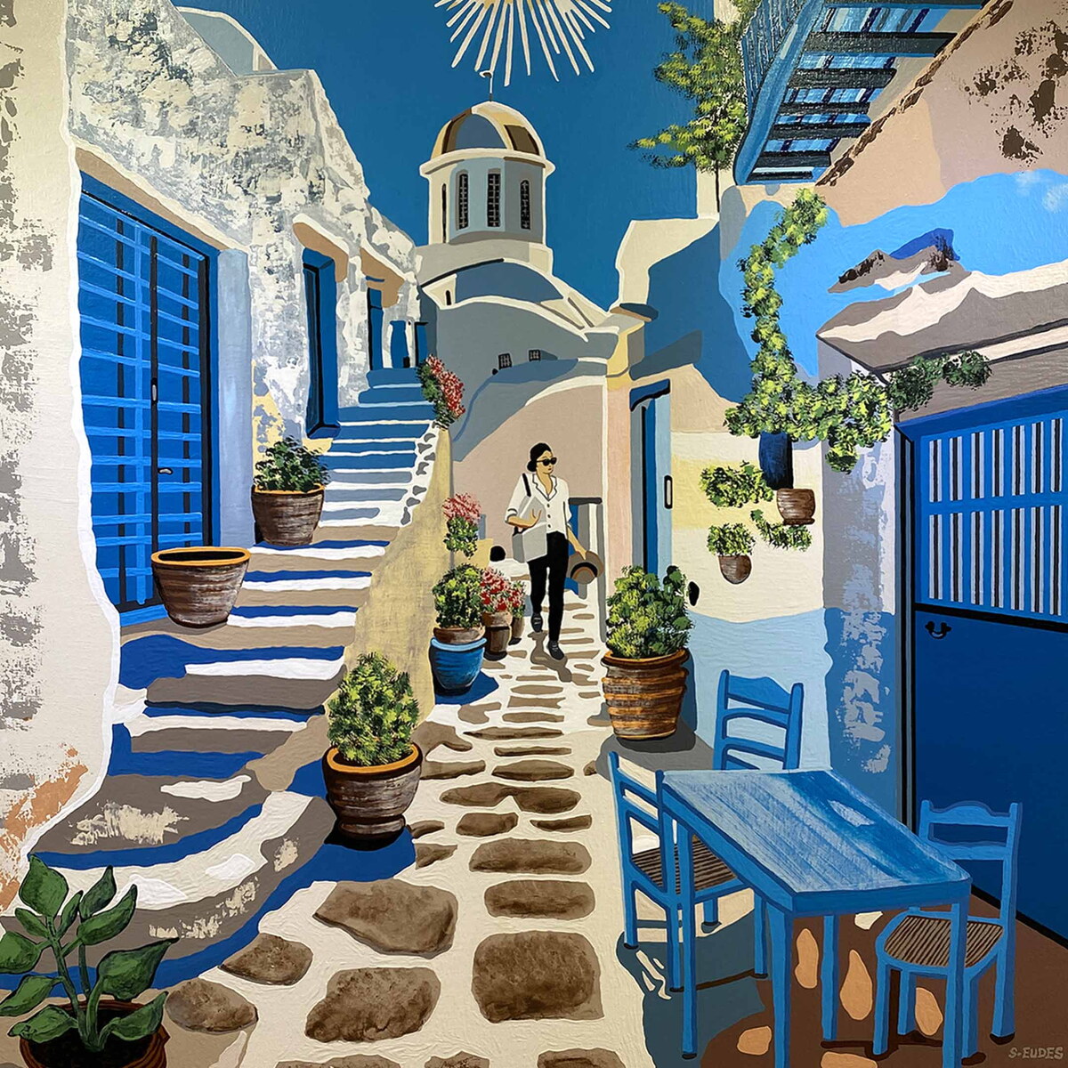 Villa Domus - EUDES Sylvie - 120 x 120 cm - Sifnos